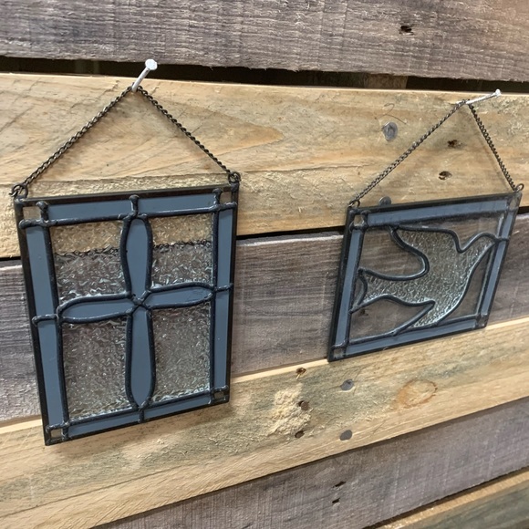 Set of Two Mirrored Sun Catchers with Wrought Iron Frames - Picture 4 of 6